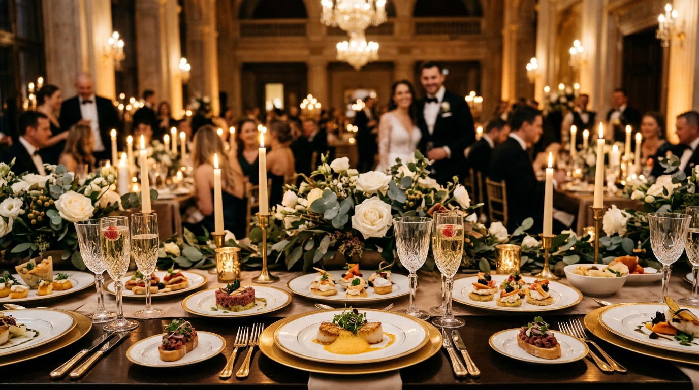 AURA Luxury Catering Banquet Table Setting